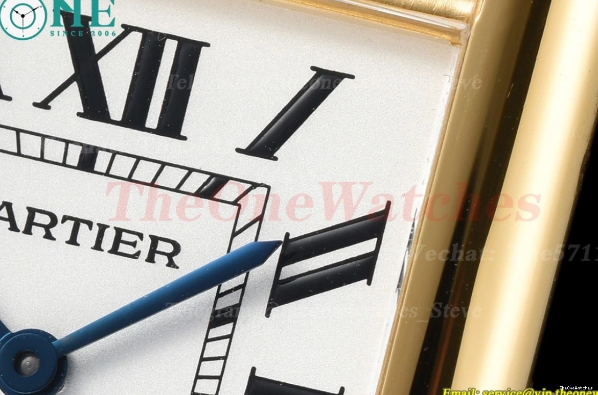 Dial Tank F1F Louis White YG 25.5mm Alligator Quartz LE 0217